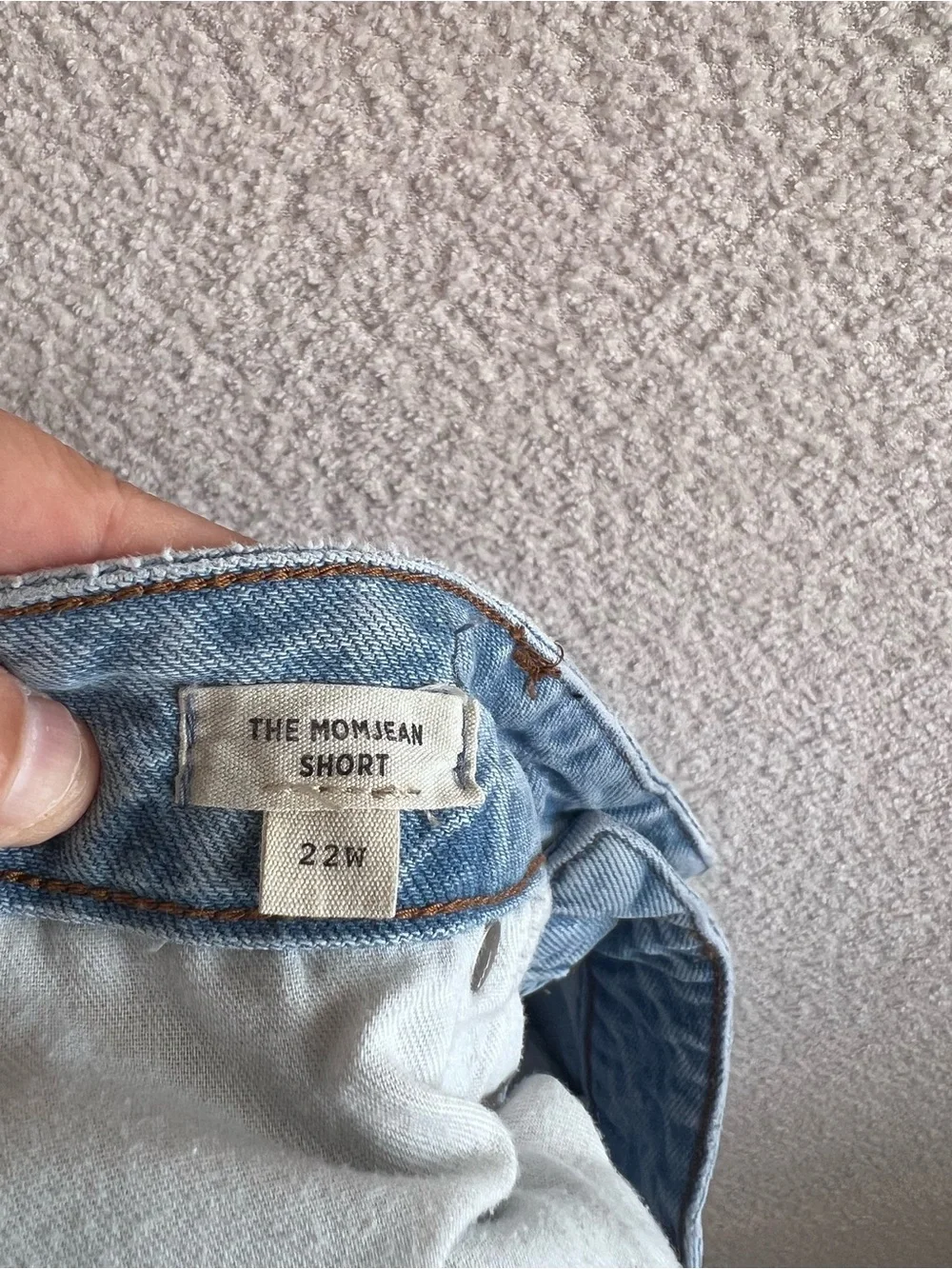 Madewell Women’s The Mom Jean Short Plus Size‎ Denim Shorts Light Wash Size 22
